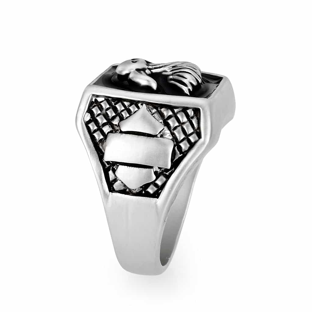 Brass Gold CZ Oval Halo Mens Ring view 4