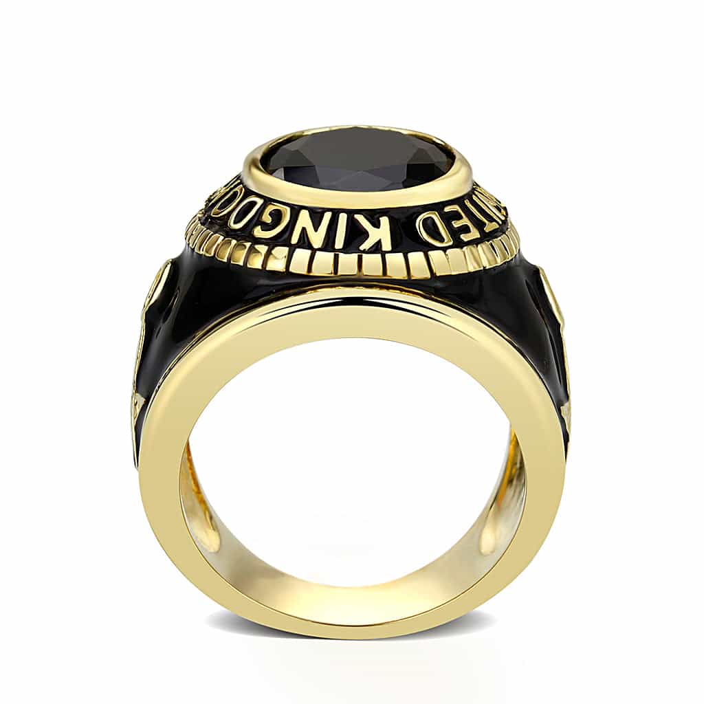 Brass Jet Synthetic Ring Jet view 2