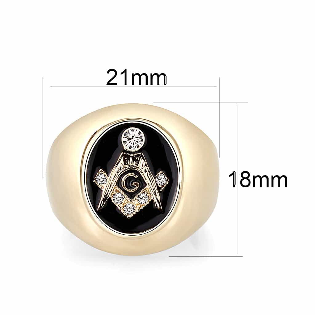 Brass Jet Enamel Ring view 2