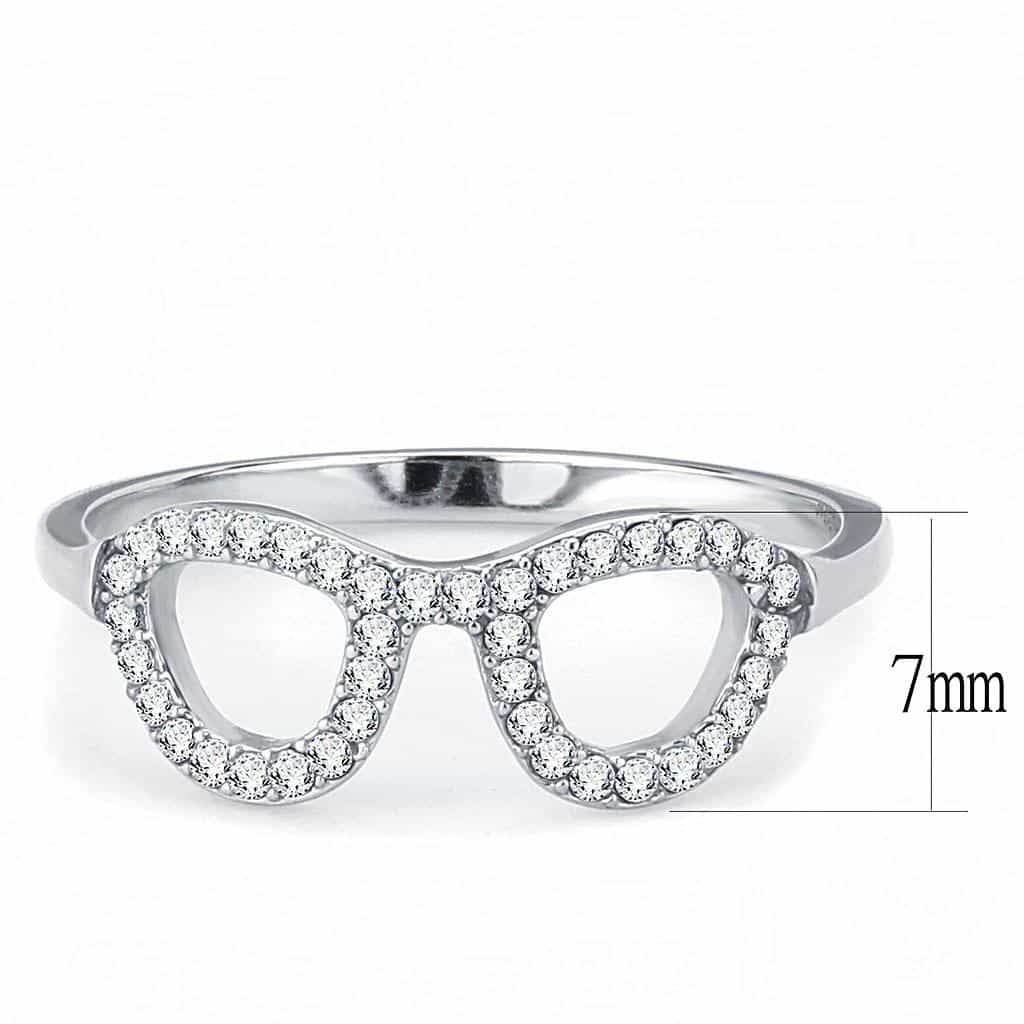 Stainless Steel CZ Pave Infinity Symbol Band Ring view 4