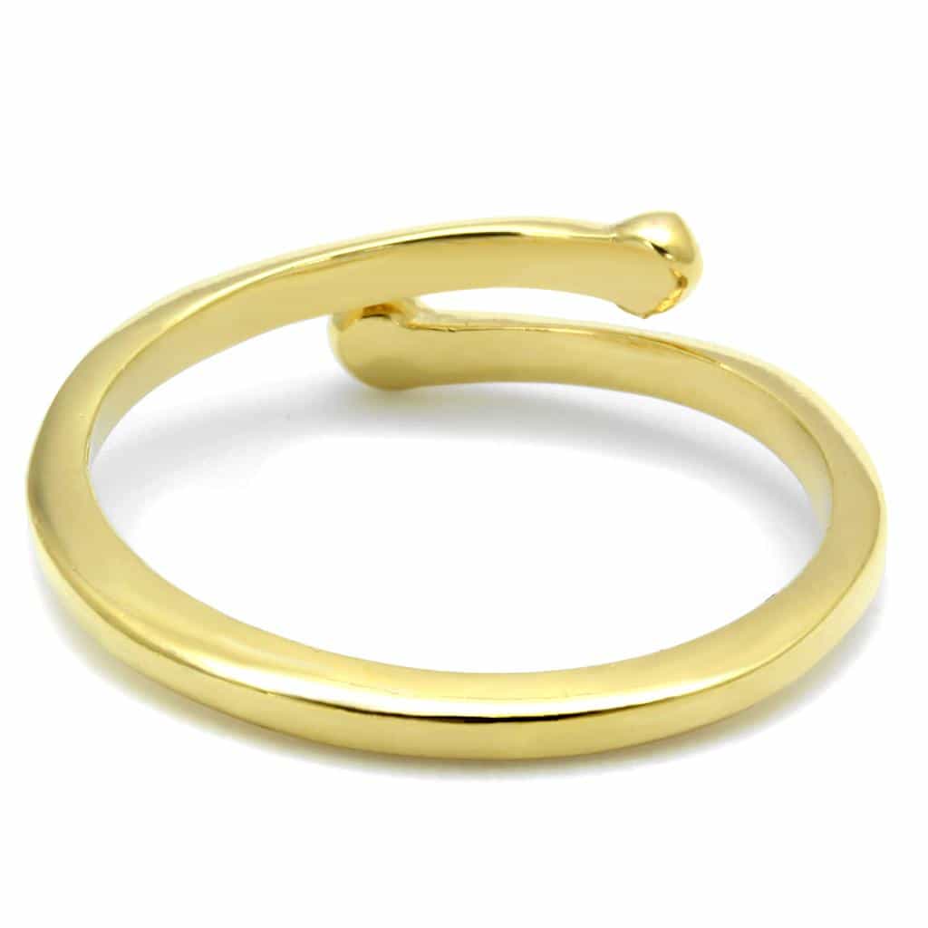 Brass Gold Plain Adjustable Toe Ring view 4