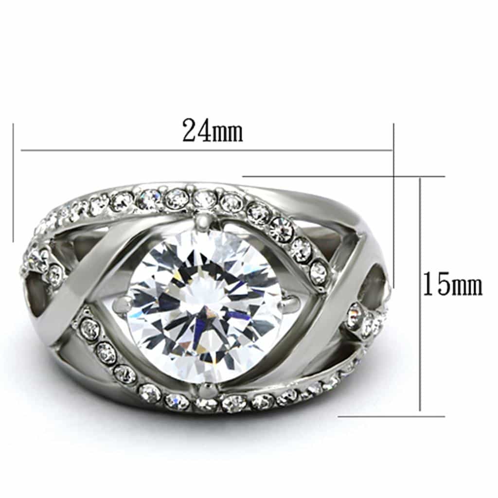 Stainless Steel Round Split Shank Ring view 4