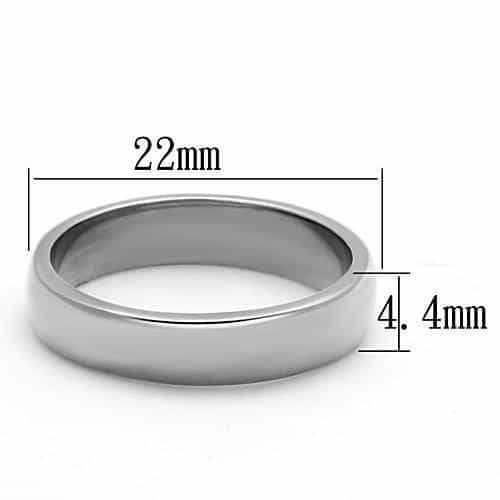 Stainless Steel Polished Plain Dome Band Ring view 2