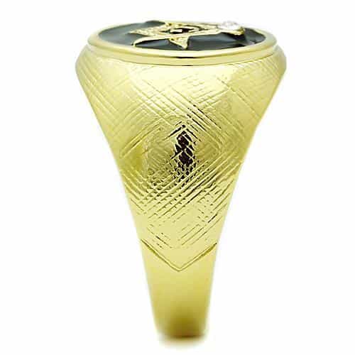 Stainless Steel Masonic Signet Ring view 8