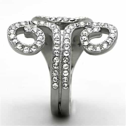 Stainless Steel Vine Scroll Ring view 8
