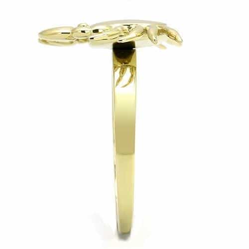 Stainless Steel Gold IP Polished Crab Sea Creature Ring view 8