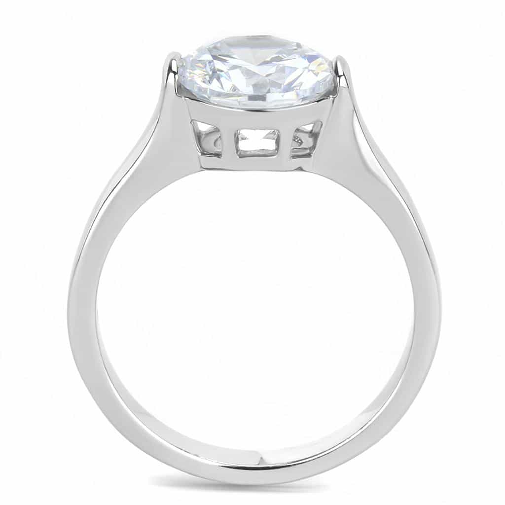 Stainless Steel CZ Round Solitaire view 6