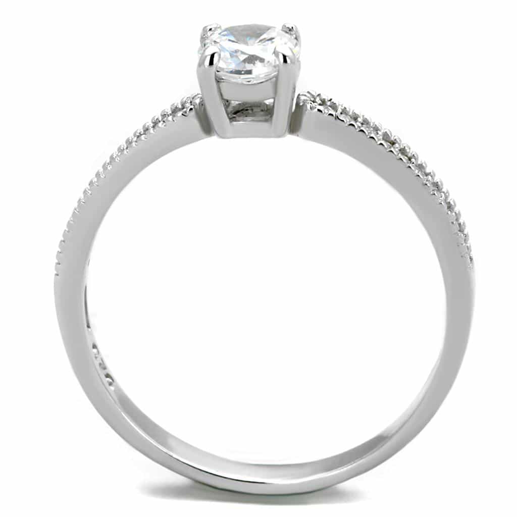 Sterling Silver CZ Round Flower Cluster Pave Ring view 6