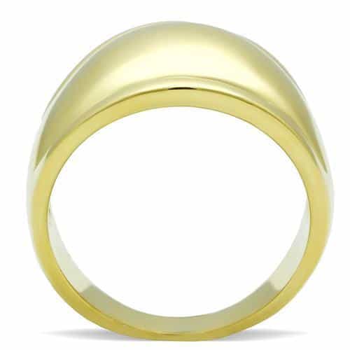 Brass Gold Polished Smooth Wide Dome Band Ring view 6