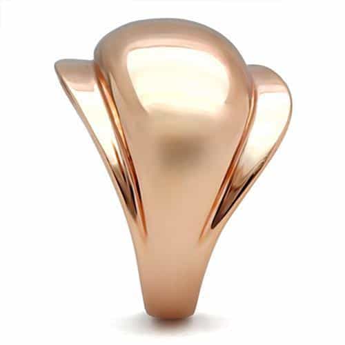 Brass Rose Gold Polished Smooth Wide Dome Band Ring view 8