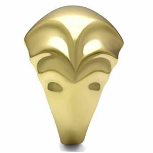 Brass Gold Polished Sculpted Organic Dome Cocktail Ring view 8