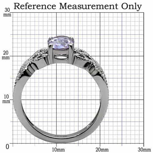 Stainless Steel Lavender Oval Filigree Scroll Ring view 4