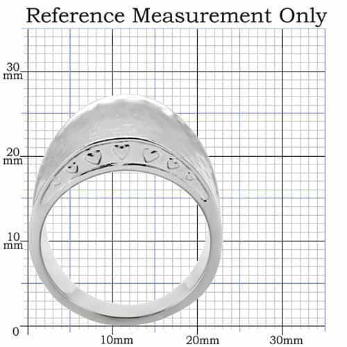 Stainless Steel Hammered Texture Wide Dome Ring view 4