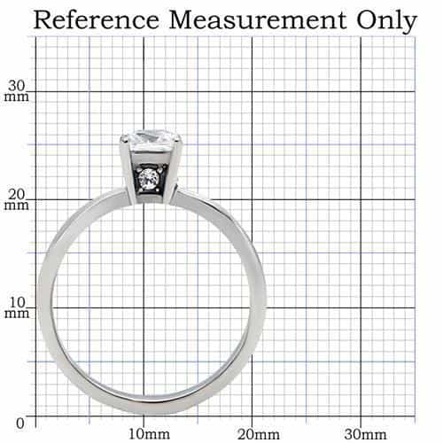 Stainless Steel Princess V Prong Ring view 4