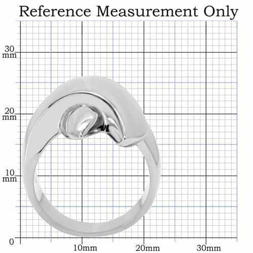 Stainless Steel Polished Flame Tulip Wide Band Ring view 4