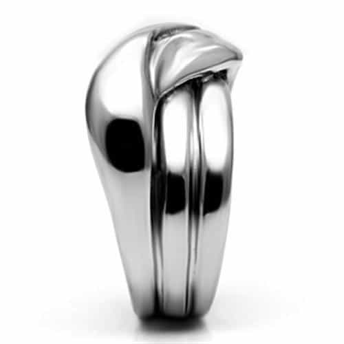 Stainless Steel Silver Polished Triple Intertwined Band Ring view 8