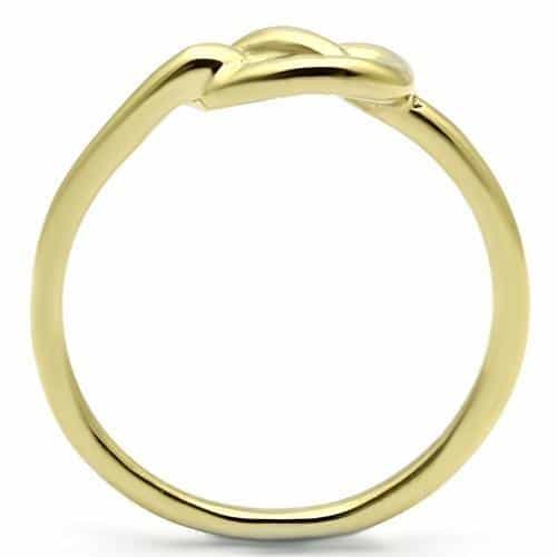Stainless Steel Gold IP Love Knot Polished Ring view 6