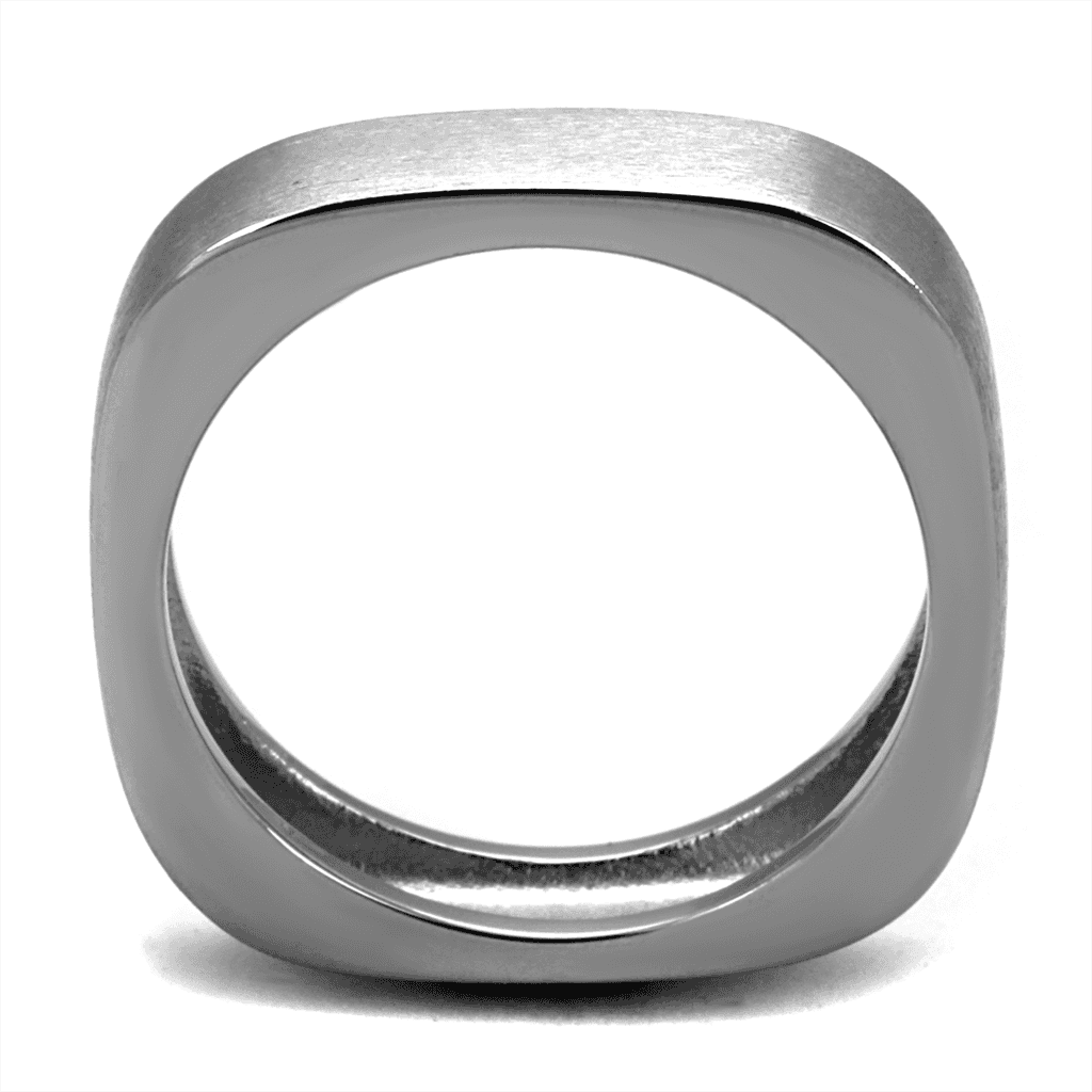 Stainless Steel Brushed Satin Plain Comfort Fit Band Ring view 5
