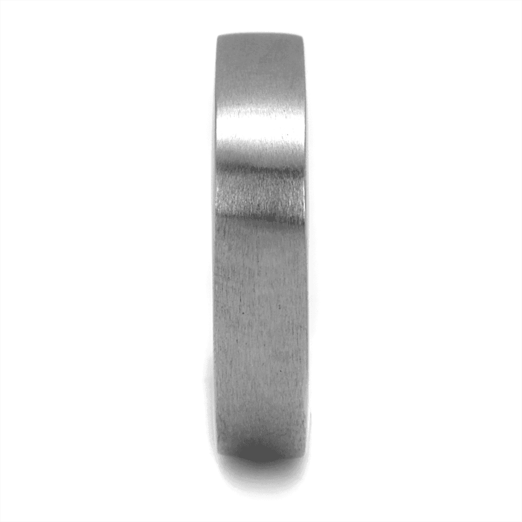 Stainless Steel Brushed Satin Plain Comfort Fit Band Ring view 4
