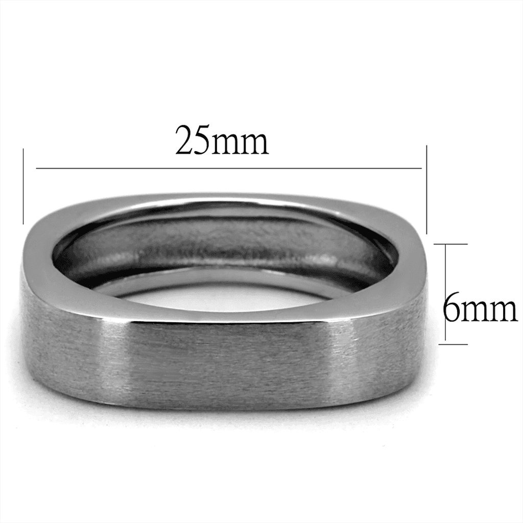 Stainless Steel Brushed Satin Plain Comfort Fit Band Ring view 2