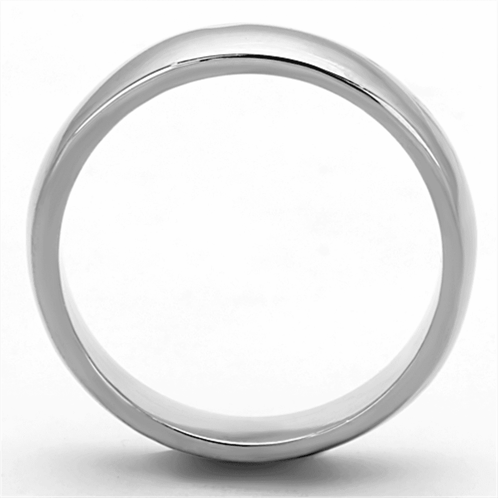 Stainless Steel Polished Plain Dome Band Ring view 8