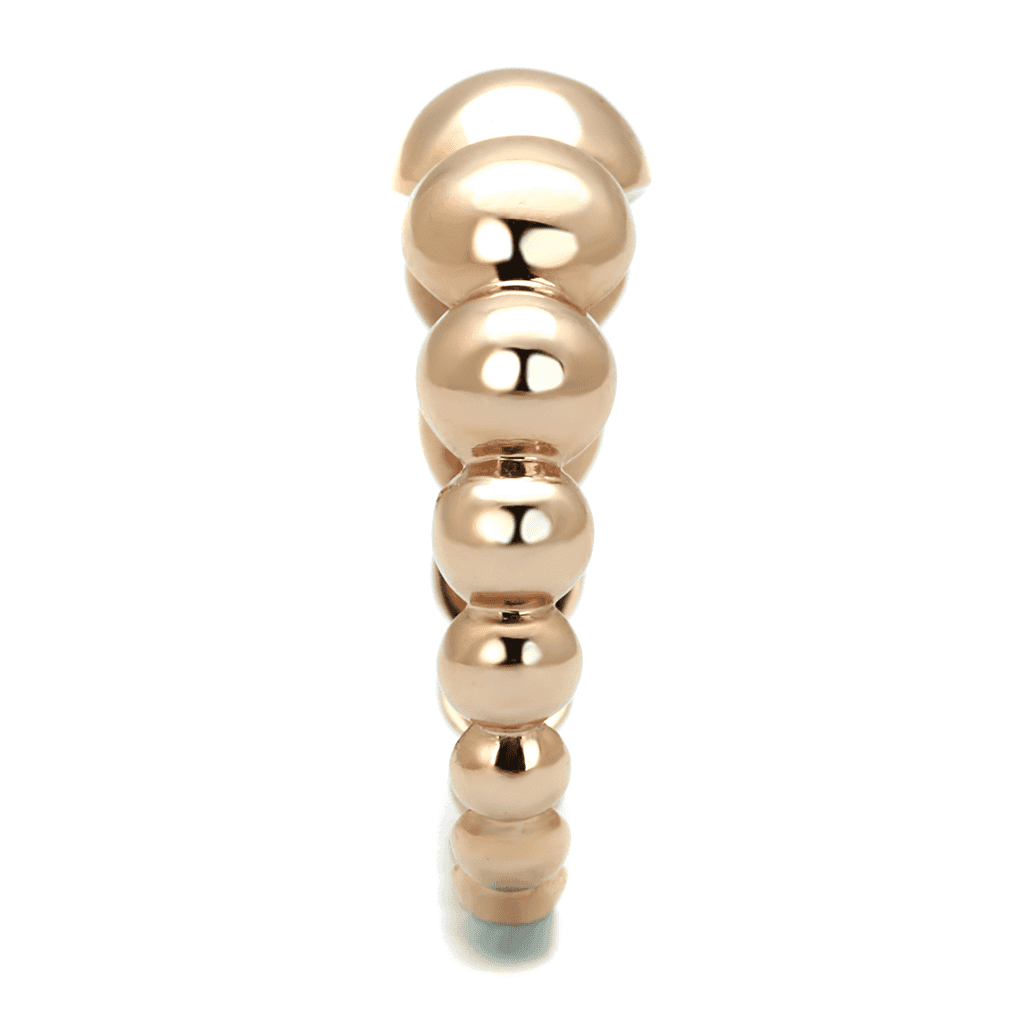 Stainless Steel Rose Gold IP Polished Bead Ball Eternity Ring view 7