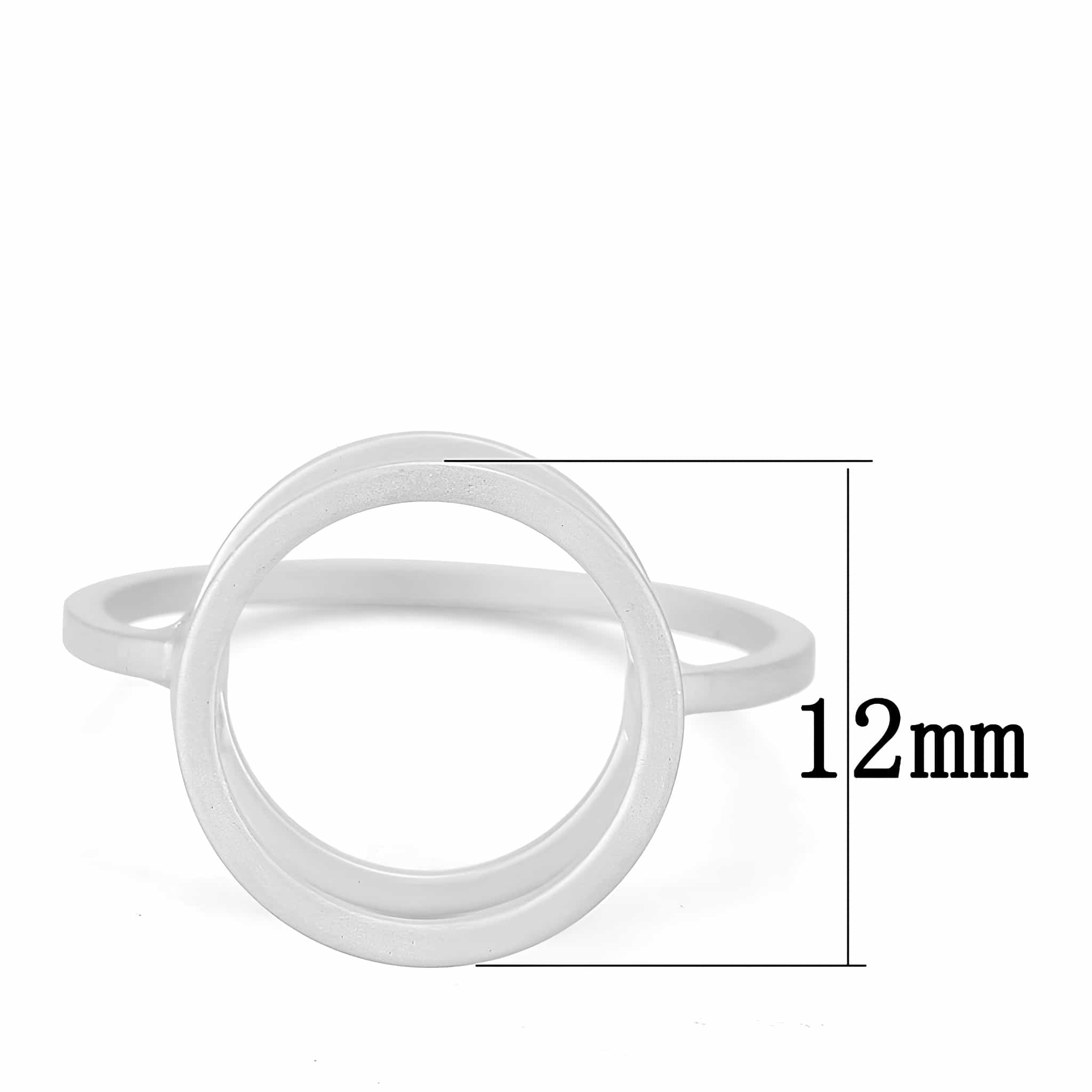 Brass Silver Double Circle Open Ring view 2