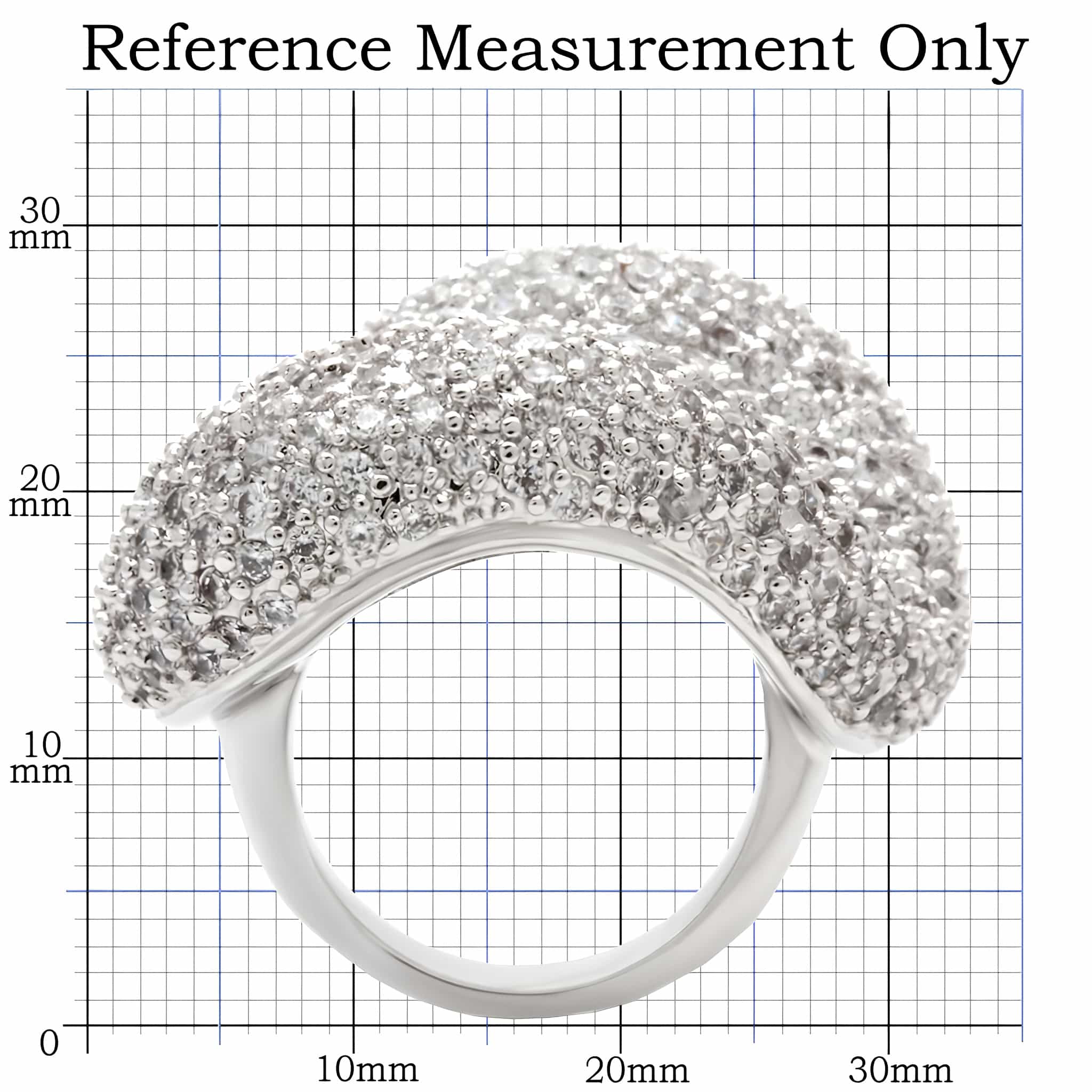 Brass CZ Pavé Split Dome Ring view 2