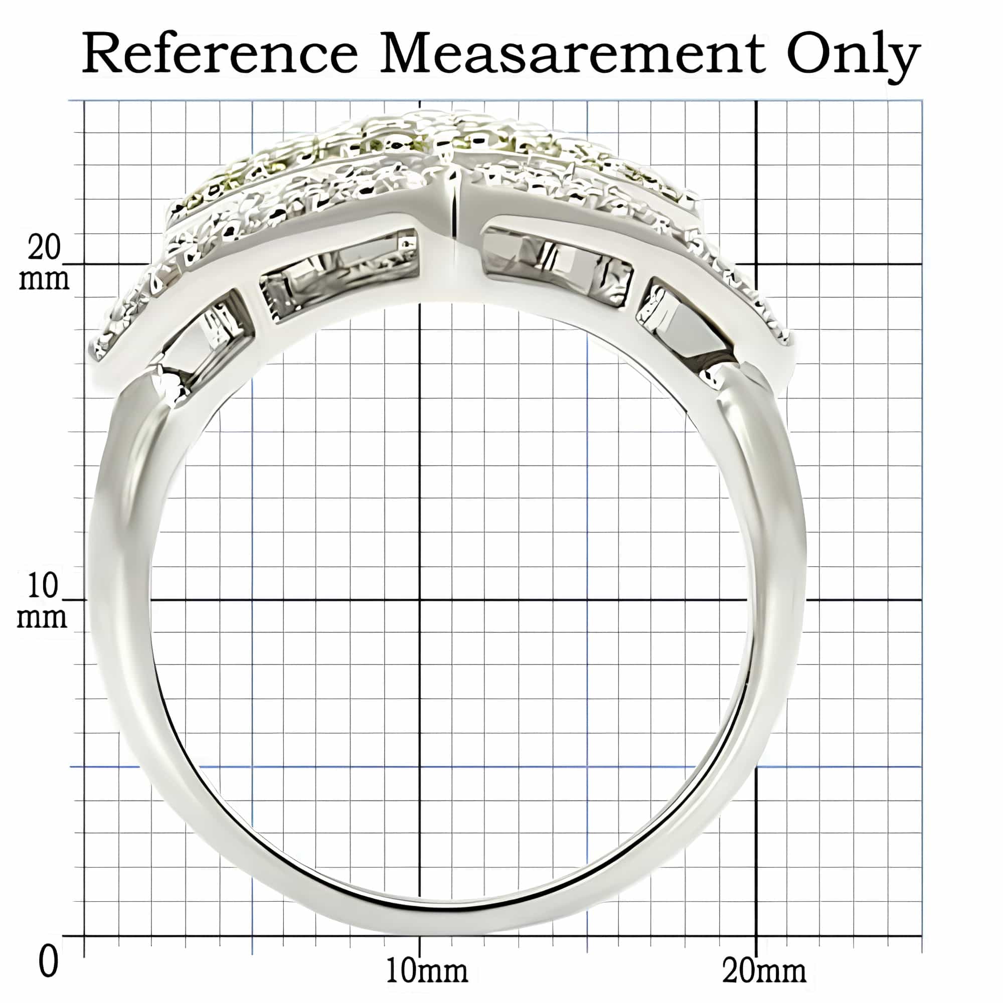 Brass CZ Pavé Yellow Center Square Ring view 2