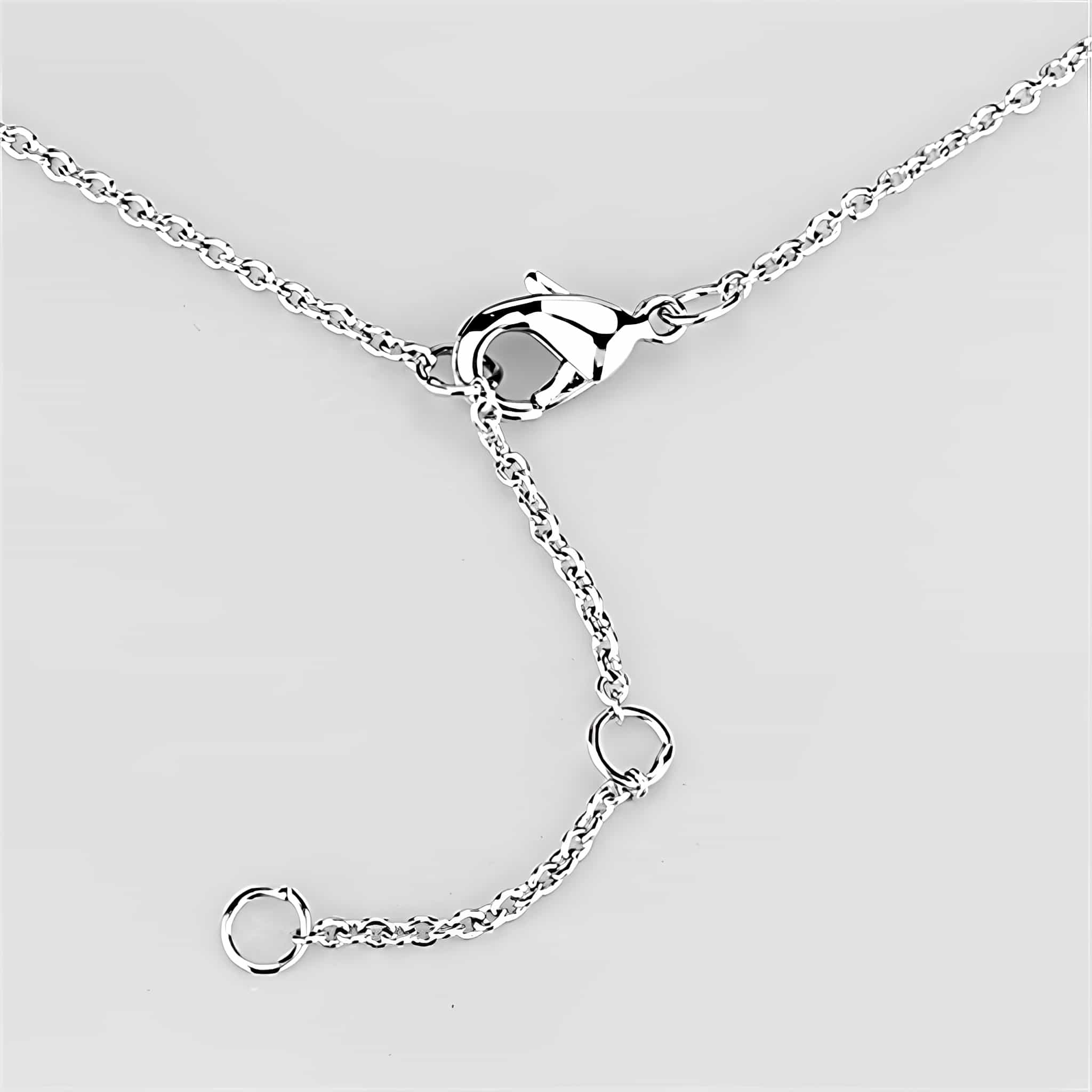 Brass CZ Pave Bow Ribbon Dangle Pendant Necklace view 3