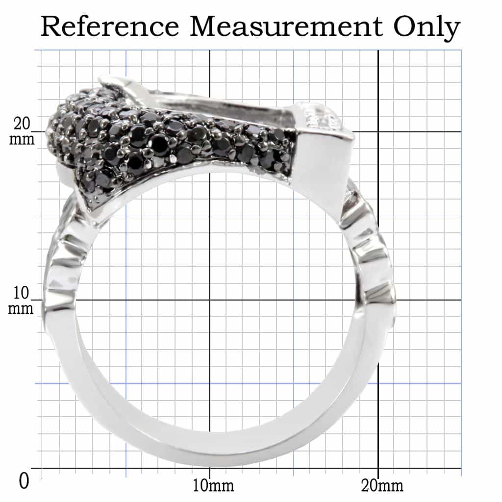 Brass Black CZ Buckle Ring | The Stainless Jewelry view 2