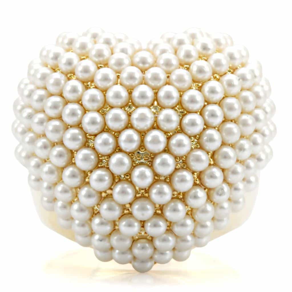 Brass Gold Pearl Cluster Dome Ring | The Stainless Jewelry view 8