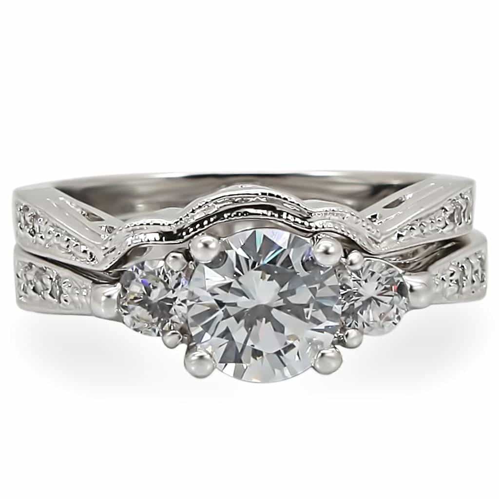 Brass Solitaire Bridal Ring | The Stainless Jewelry view 3