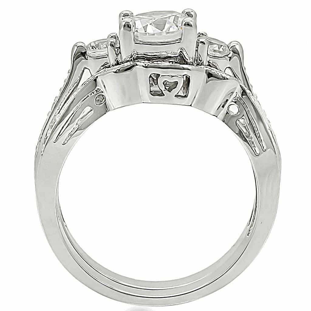 Brass Solitaire Bridal Ring | The Stainless Jewelry view 4