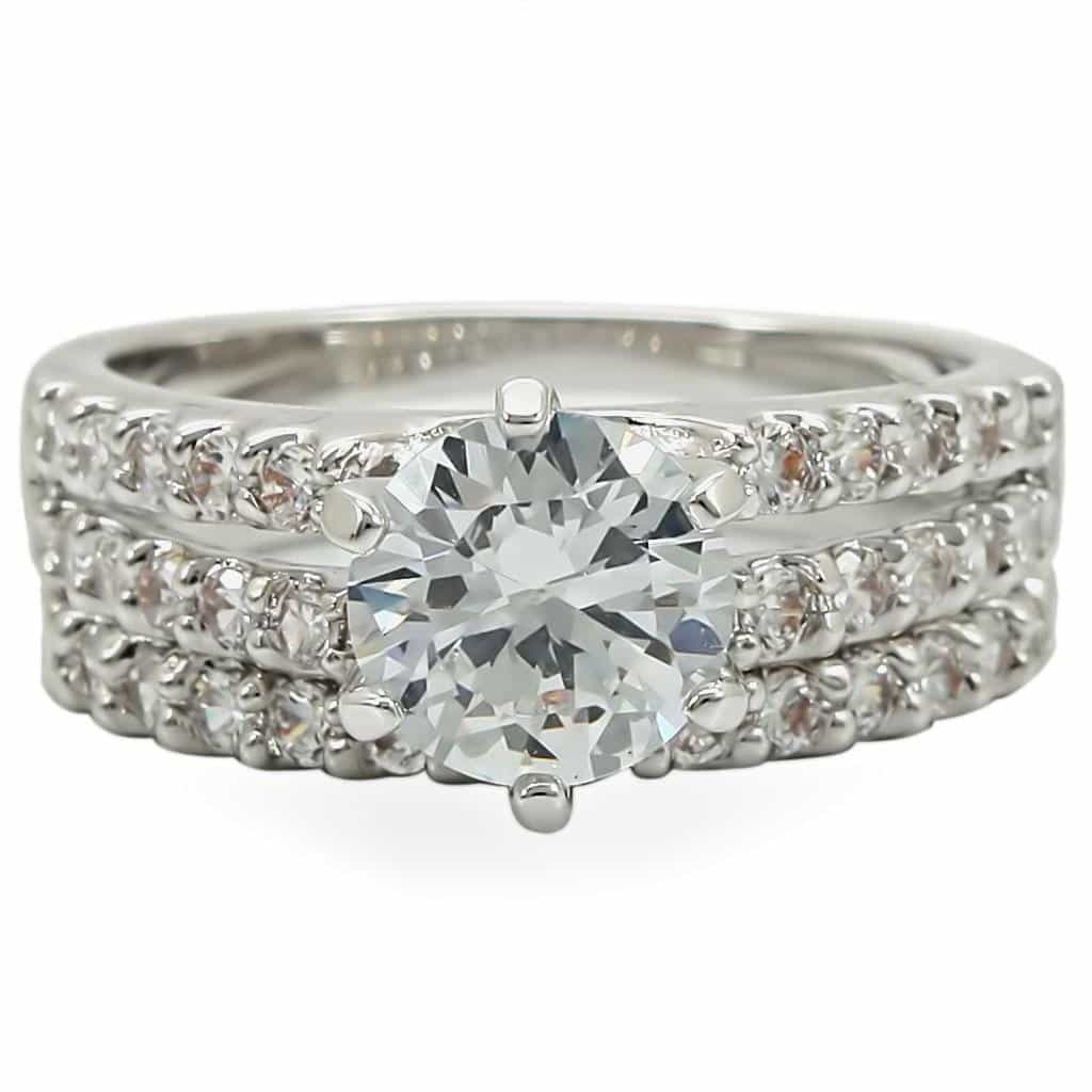 Brass Halo Bridal Ring | The Stainless Jewelry view 3