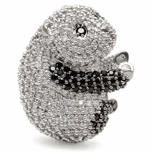 Brass Crystal Puppy Dog Ring | The Stainless Jewelry view 3