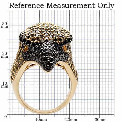 Brass Gold Crystal Eagle Wing Ring | The Stainless Jewelry view 10