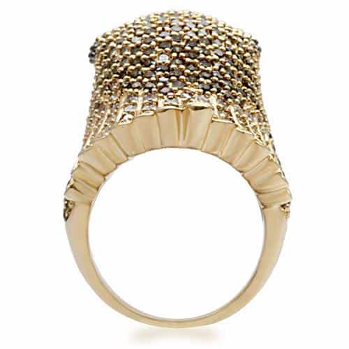 Brass Gold Crystal Eagle Wing Ring | The Stainless Jewelry view 5