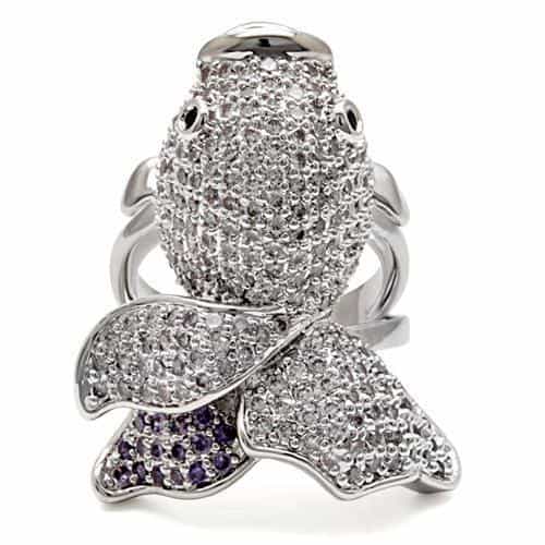 Brass Crystal Leopard Panther Ring | The Stainless Jewelry view 3