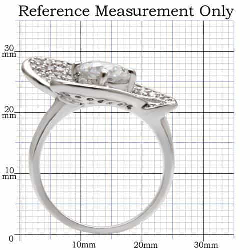 Brass CZ Pear Halo Ring | The Stainless Jewelry view 9