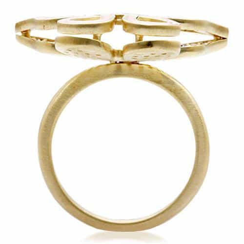 Brass Pink Enamel Crystal Butterfly Ring | The Stainless Jewelry view 12