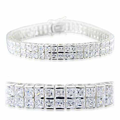 Sterling Silver Multi-Color Band Bracelet | The Stainless Jewelry view 1