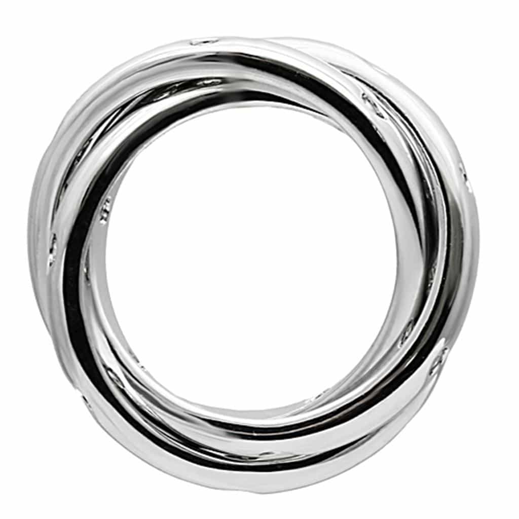 Brass CZ Dot Triple Rolling Ring | The Stainless Jewelry view 3