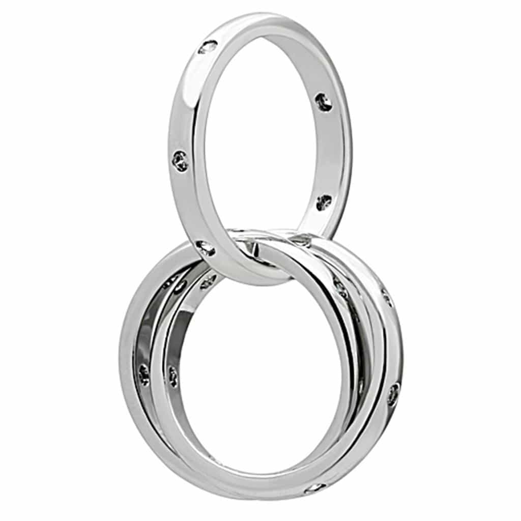 Brass CZ Dot Triple Rolling Ring | The Stainless Jewelry view 4