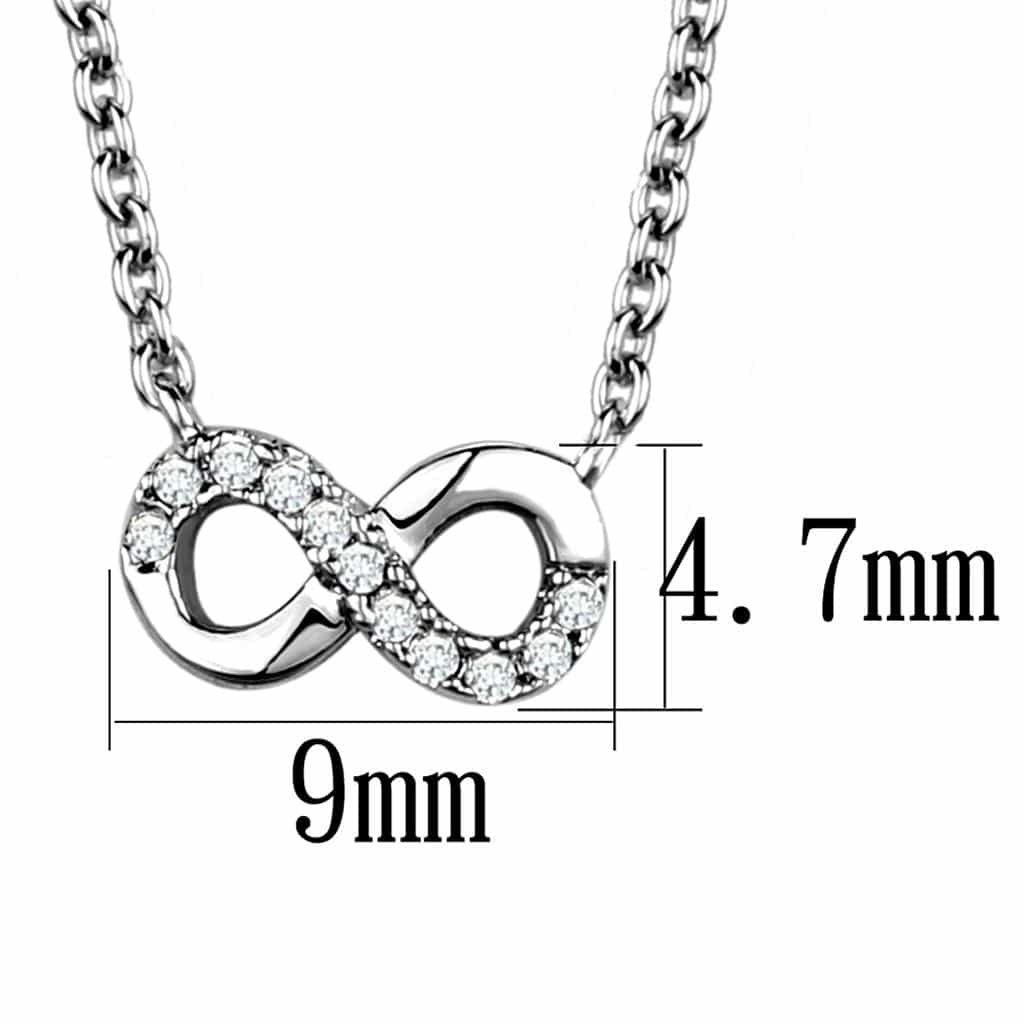 Brass CZ Infinity Symbol Pendant | The Stainless Jewelry view 4