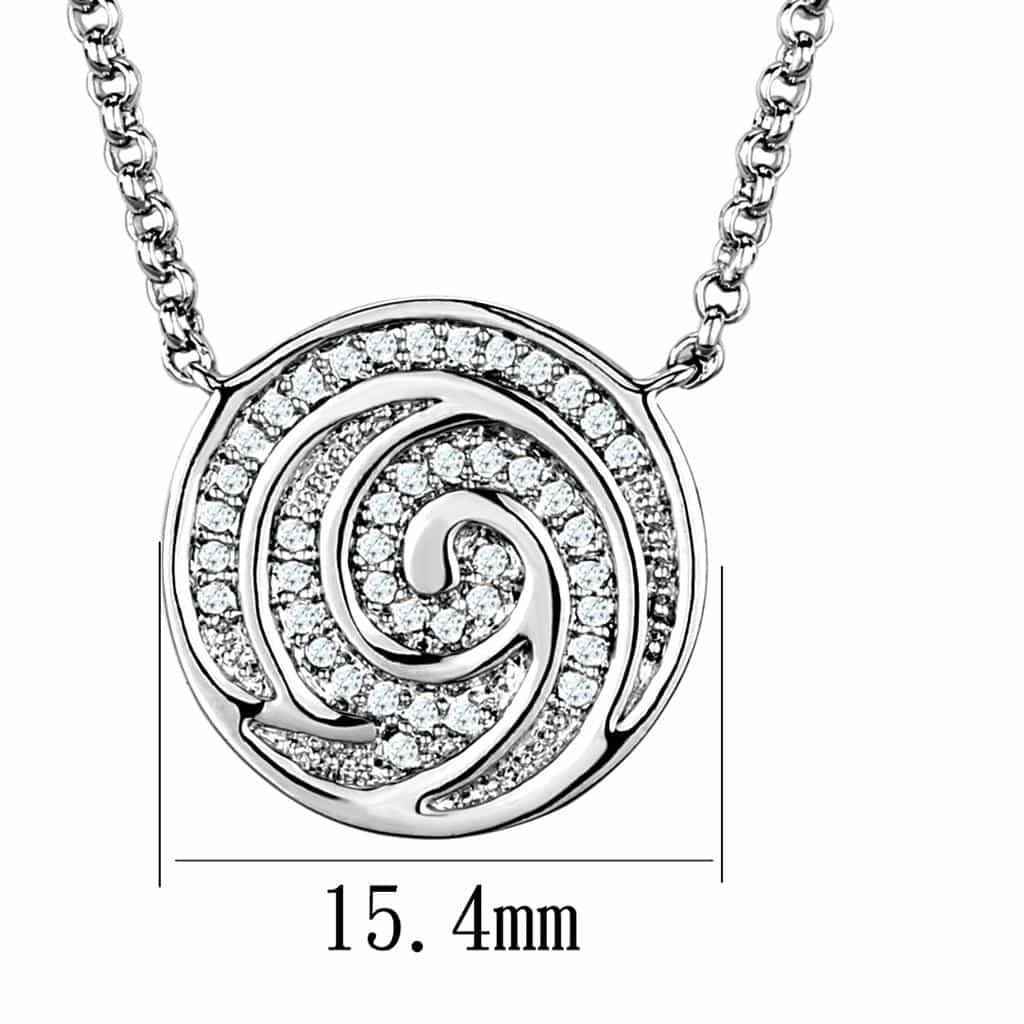 Brass CZ Spiral Swirl Disc Ring | The Stainless Jewelry view 4