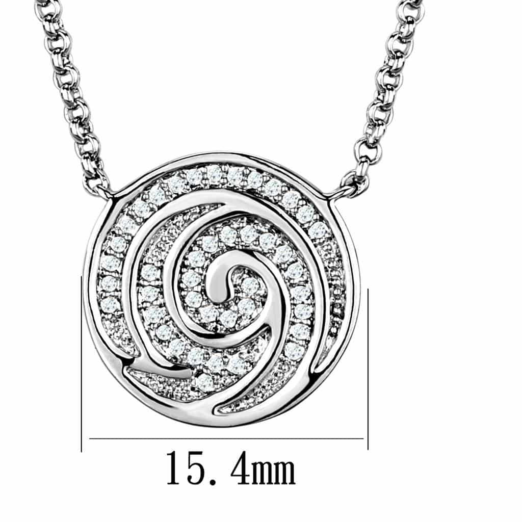 Brass CZ Spiral Swirl Disc Ring | The Stainless Jewelry view 2