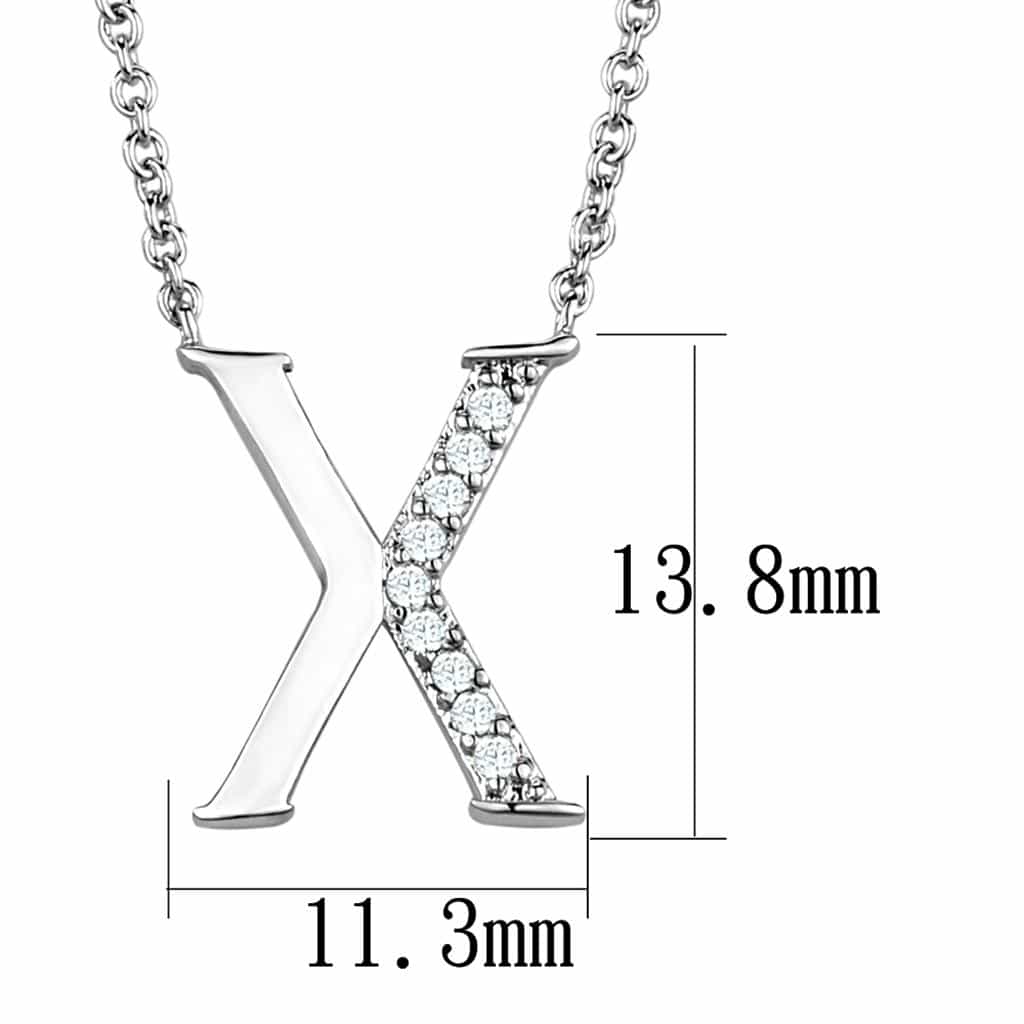 Brass Letter X Initial Pendant | The Stainless Jewelry view 4