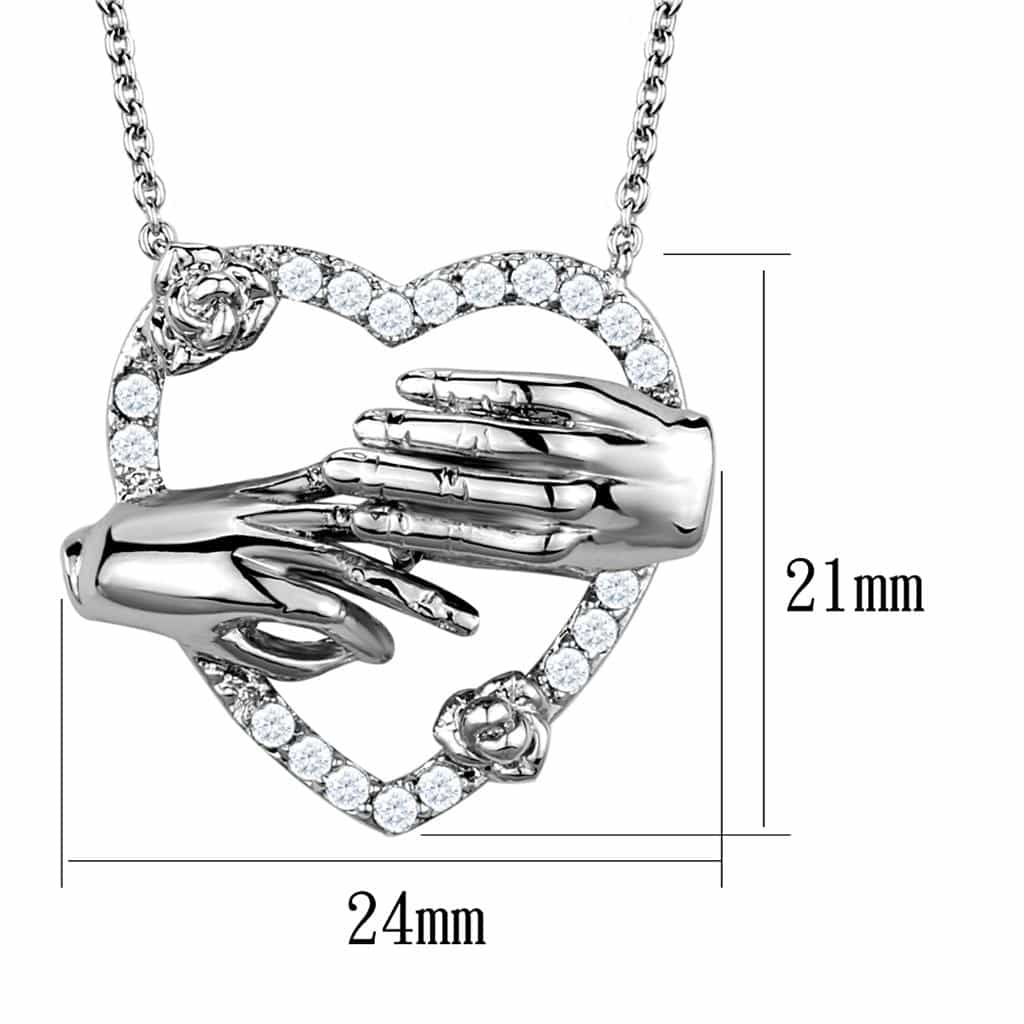 Brass CZ Claddagh Heart Pendant | The Stainless Jewelry view 4