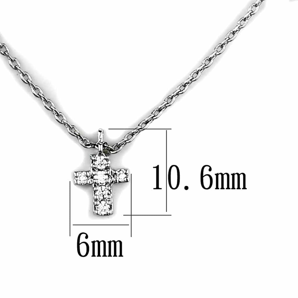 Brass CZ Star Cross Station Pendant | The Stainless Jewelry view 5